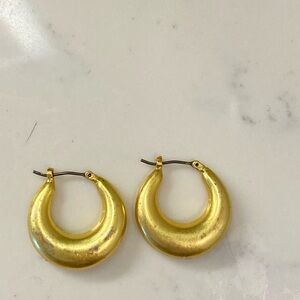 Madewell Gold Crescent Hoop Earrings